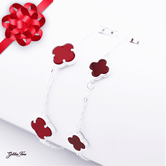 PULSERA MULTI-TRÉBOL MALAQUITA UNISEX