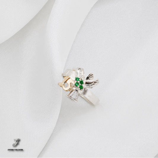 ANILLO DE XV AÑOS COLIBRÍ MÁGICO 08