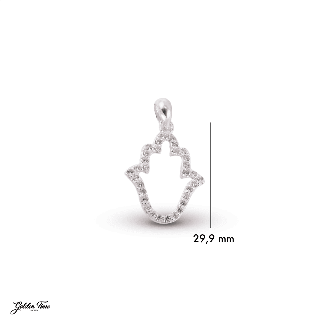 DIJE MANO DE HAMSA "PROTECCIÓN Y LUZ"