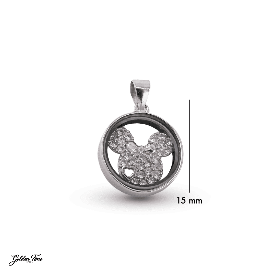 DIJE CÁPSULA DE BRILLO CON LLAVE DEL CORAZÓN