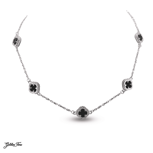 COLLAR MULTI-TRÉBOL ONIX PRESTIGE