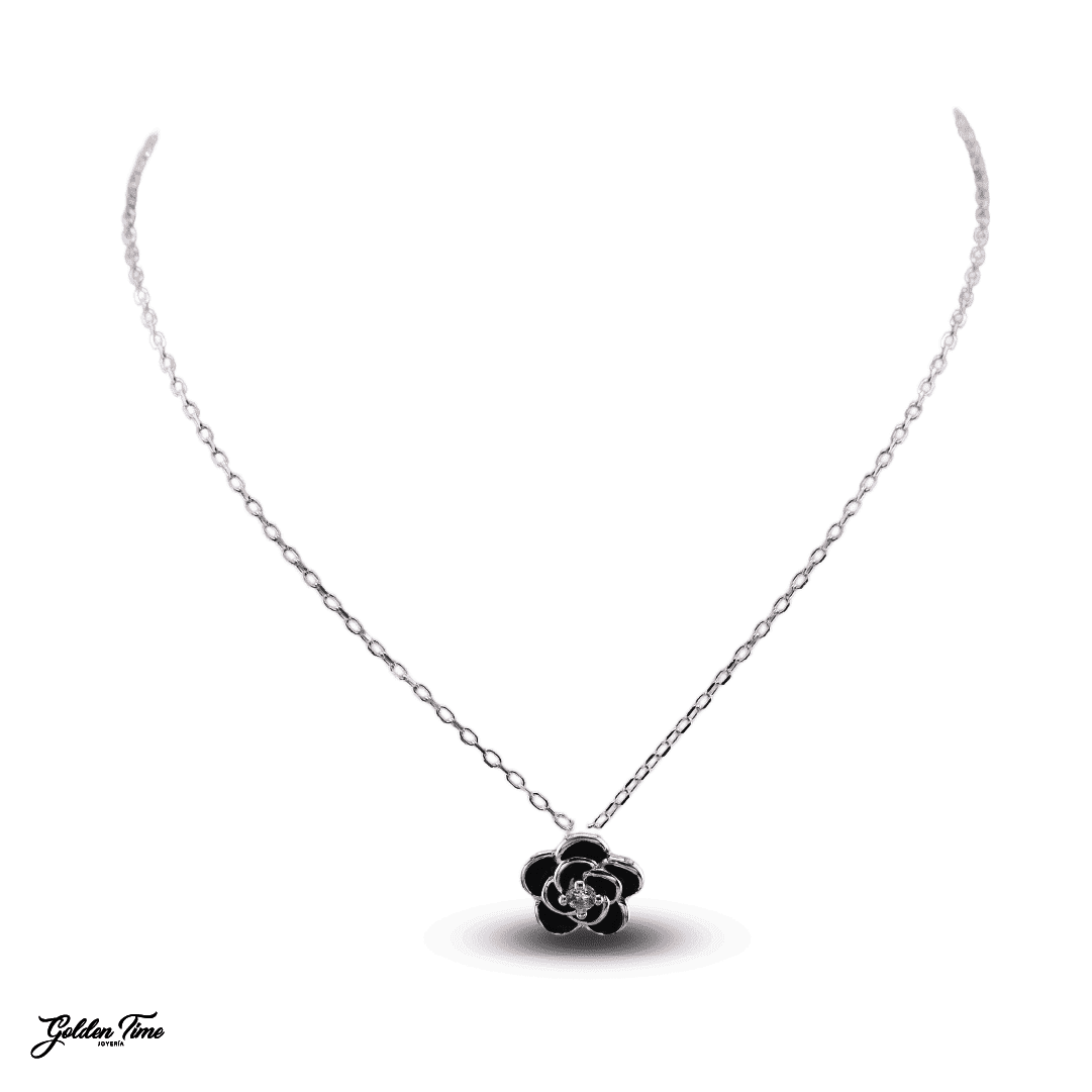 CADENA AURA FLOR NEGRA