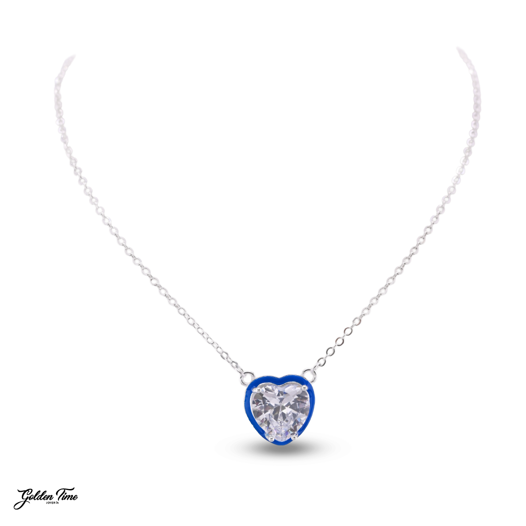 CADENA CORAZÓN ZAFIRO SKY