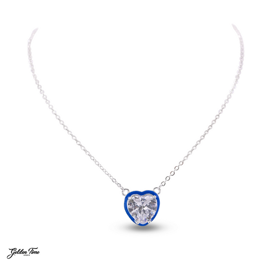 CADENA CORAZÓN ZAFIRO SKY