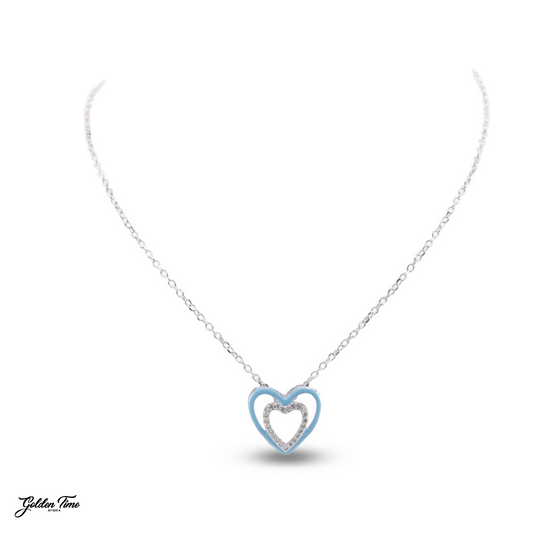 CADENA CORAZÓN ETERNO BICOLOR