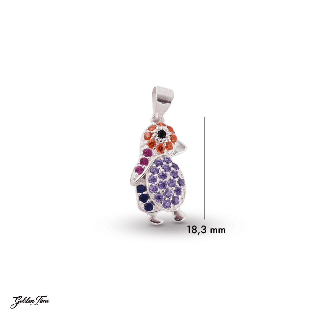 DIJE PINGÜINO MULTICOLOR ALEGRÍA