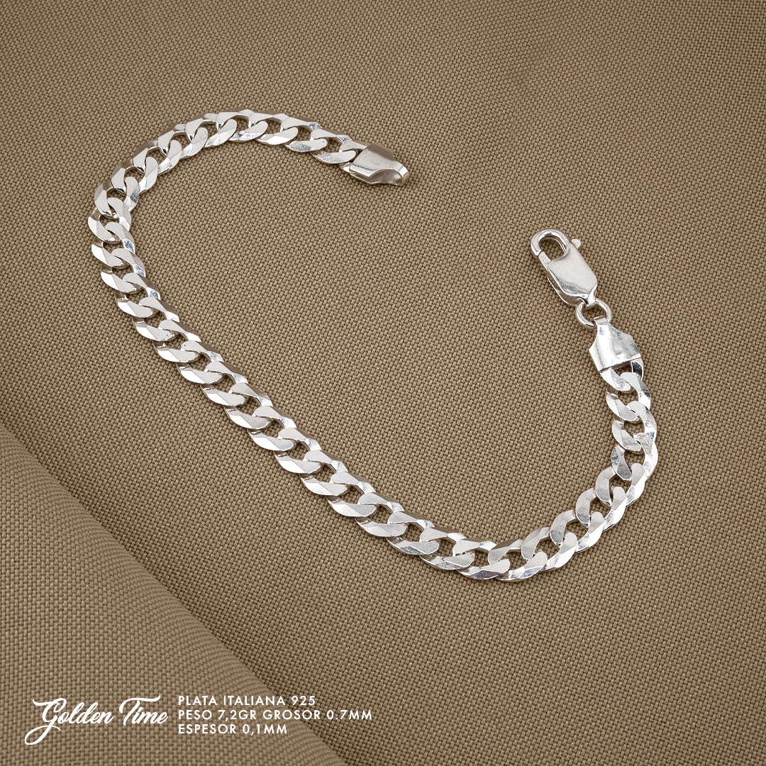 PULSERA CUBANA PESO 7,2 GR GROSOR 0,7 MM