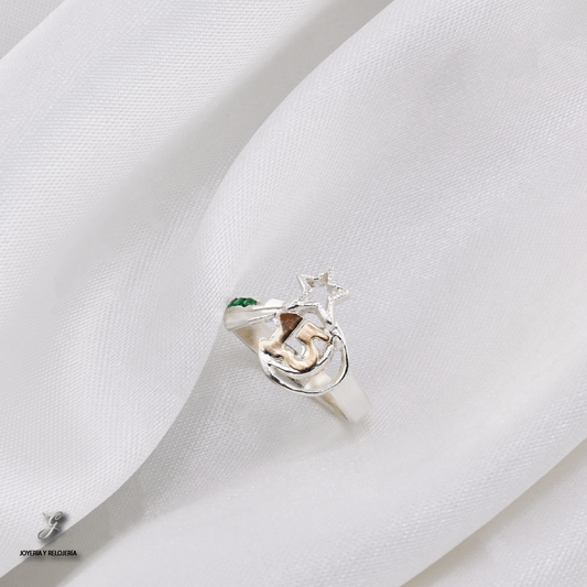ANILLO DE XV AÑOS LUNA CELESTIAL 30