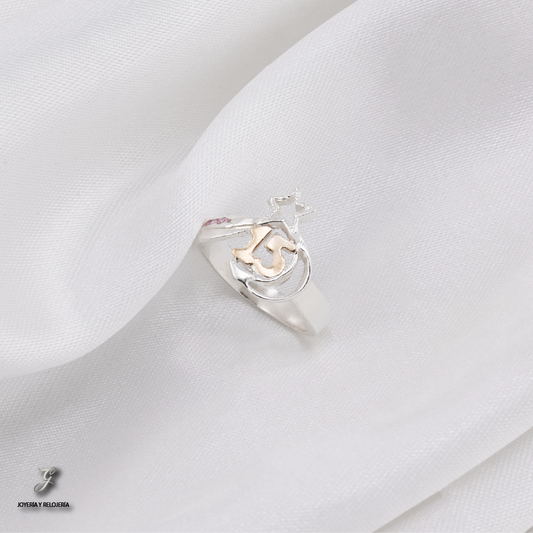 ANILLO DE XV AÑOS LUNA CELESTIAL 11