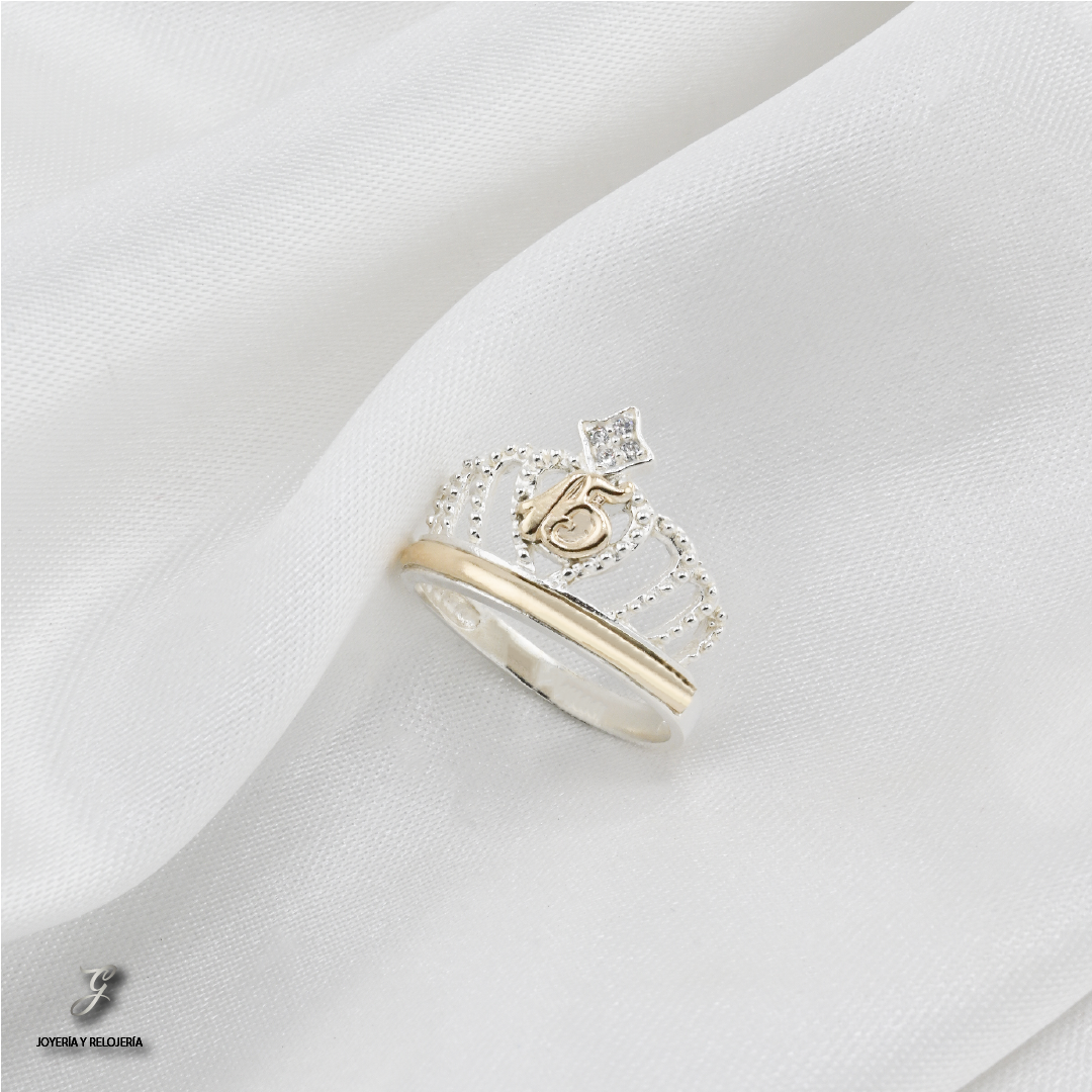 ANILLO DE XV AÑOS CORONA CELESTIAL 21