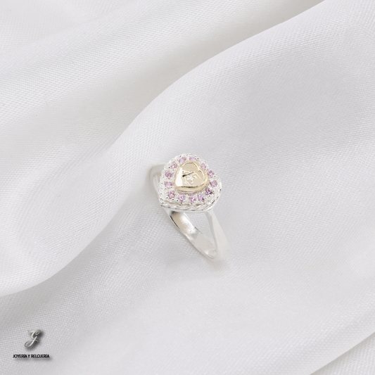ANILLO DE XV AÑOS CORAZÓN BRILLANTE 18