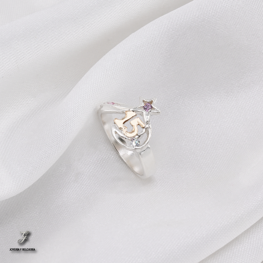 ANILLO DE XV AÑOS LUNA CELESTIAL 30