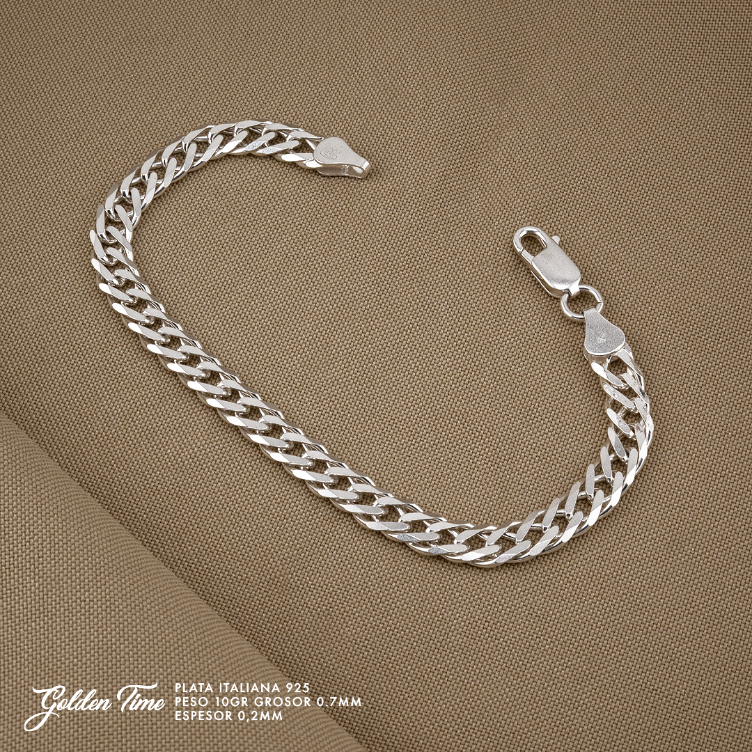 PULSERA T DOBLE PESO 10 GR GROSOR 0,7 MM