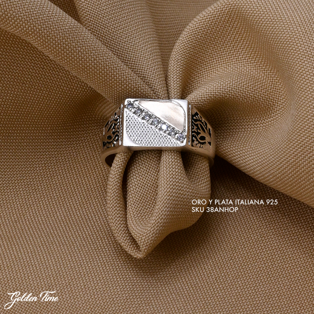 ANILLO PIEDRAS DIAGONAL
