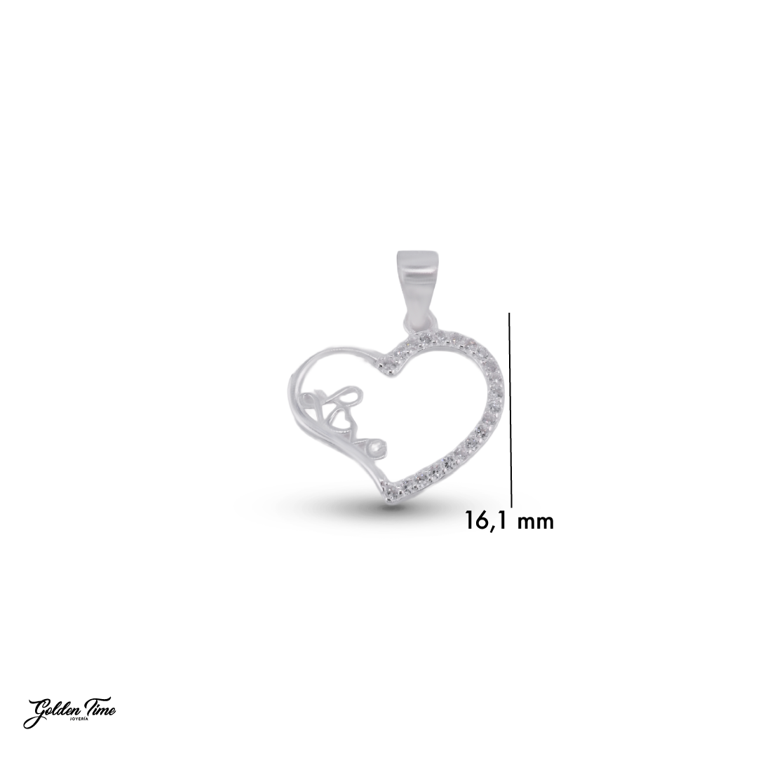 DIJE CORAZÓN LOVE