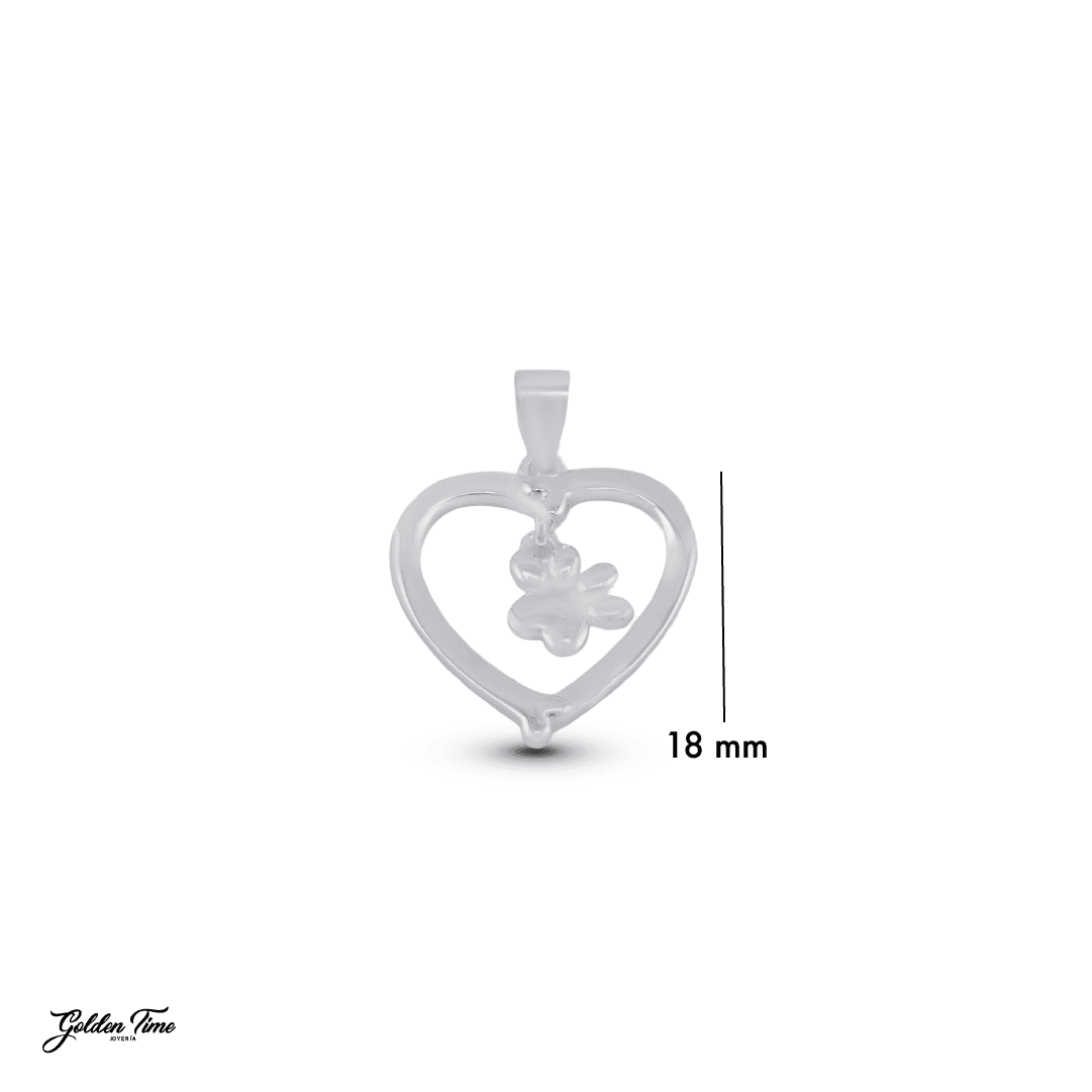 DIJE CORAZÓN HUELLA SUSPENDIDA