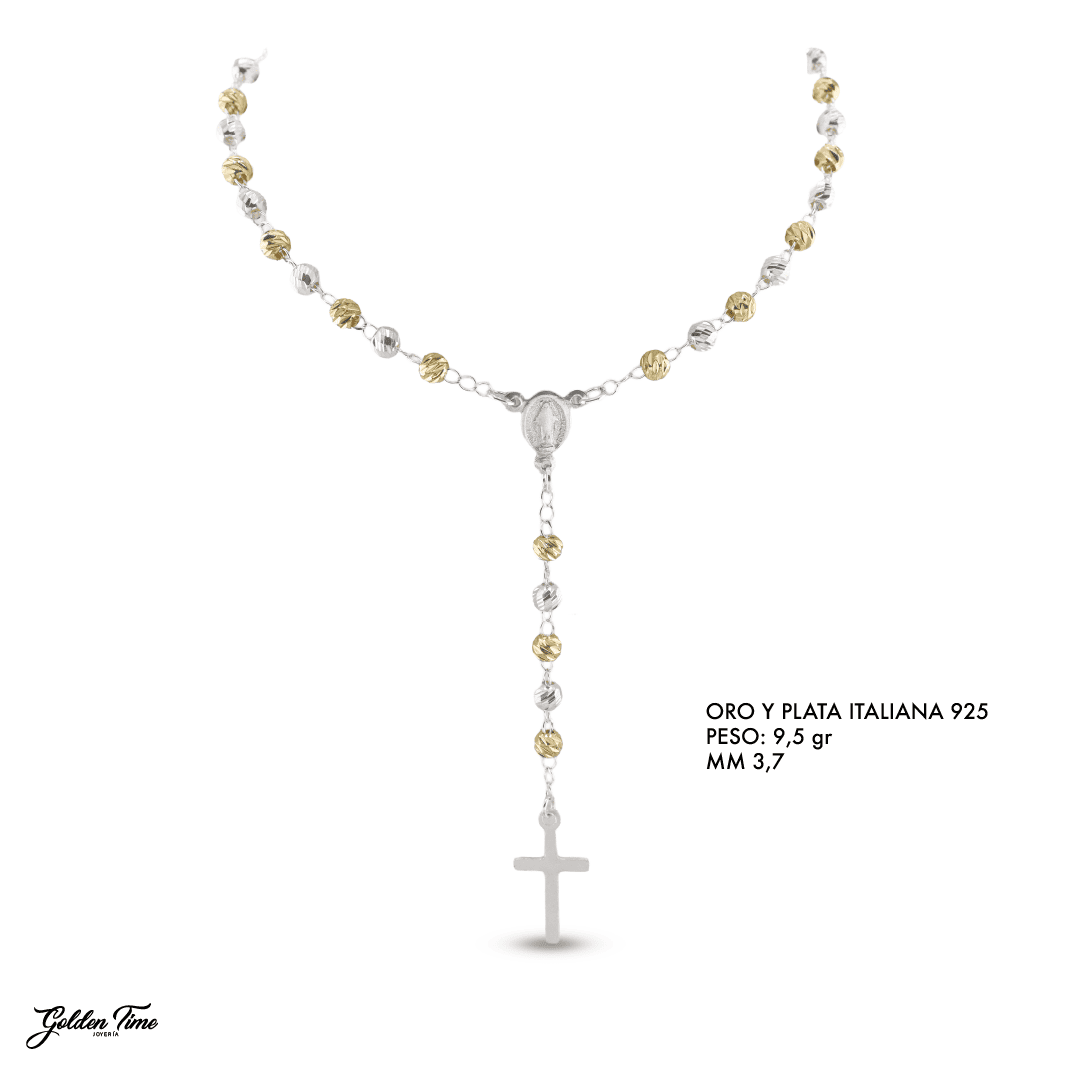 CAMANDULA ORO Y PLATA