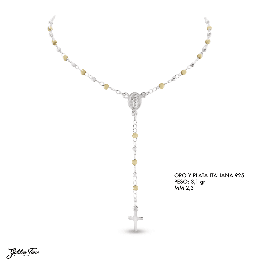 CAMANDULA ORO Y PLATA