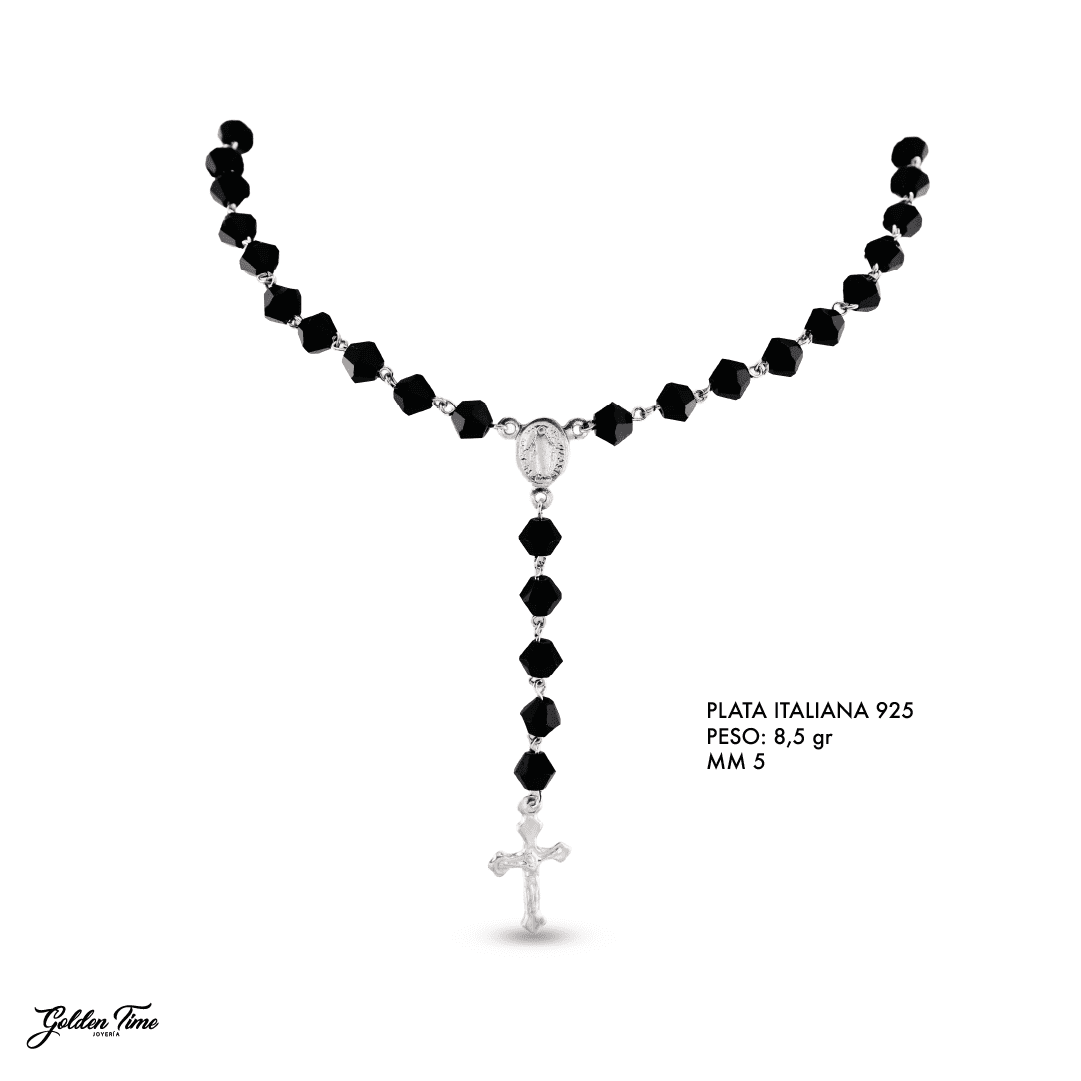 CAMÁNDULA MURANO BLACK 5MM/55CM