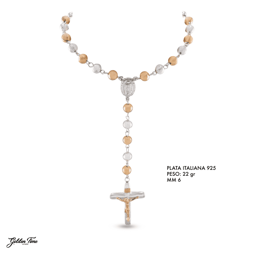 CAMANDULA ORO Y PLATA