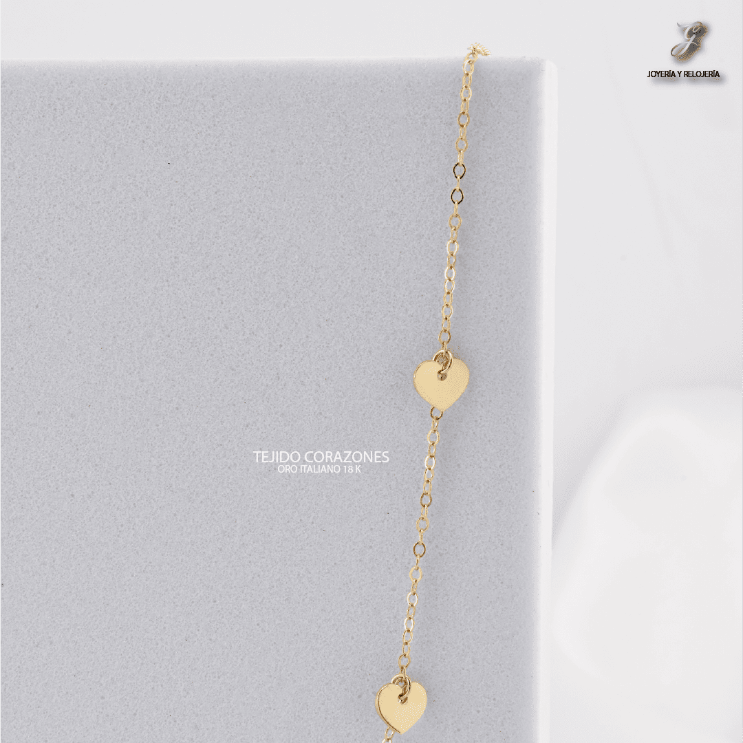 CADENA ESENCIAL CORAZONES ROLO