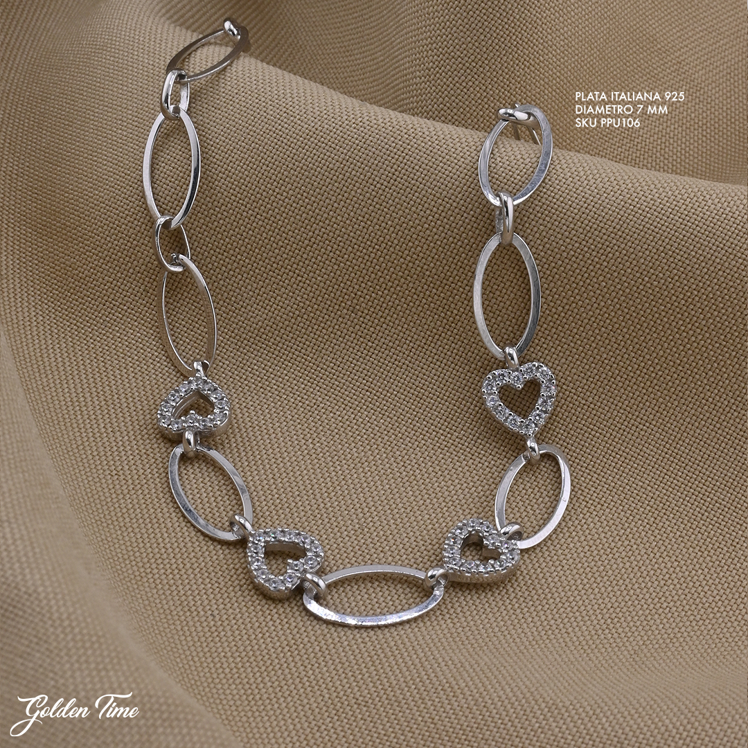 PULSERA CORAZONES AMORE