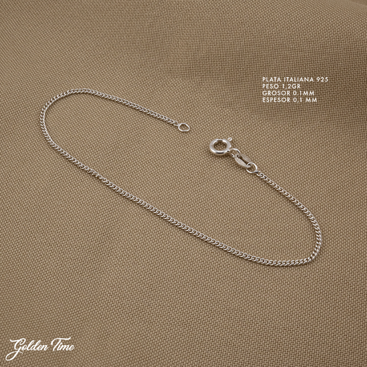 PULSERA CUBANA 1,2 GR ANCHO 0,1 MM