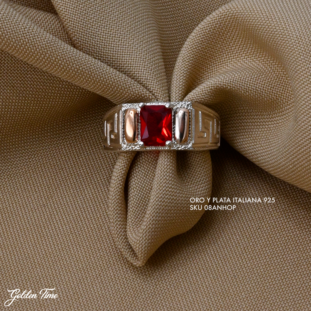 ANILLO PIEDRA ROJA