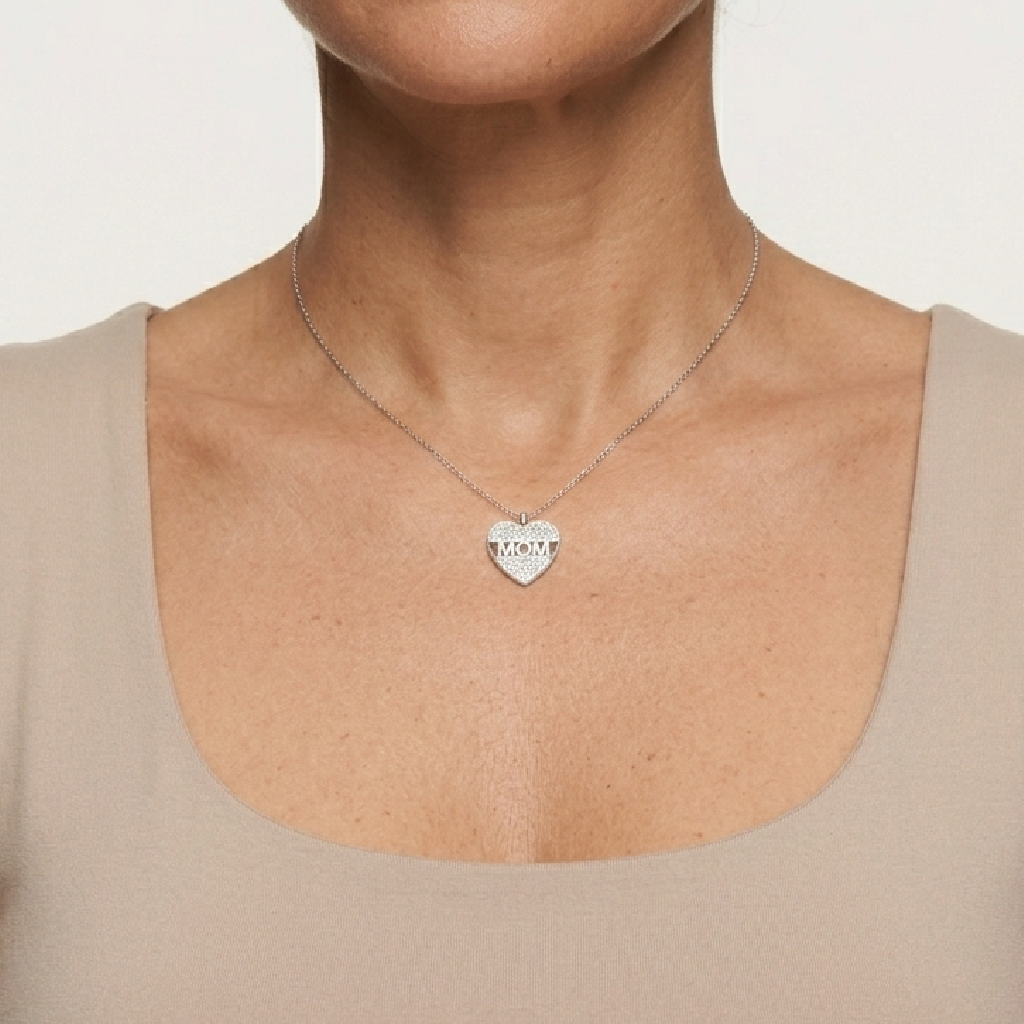 CADENA CORAZÓN INFINITO MOM