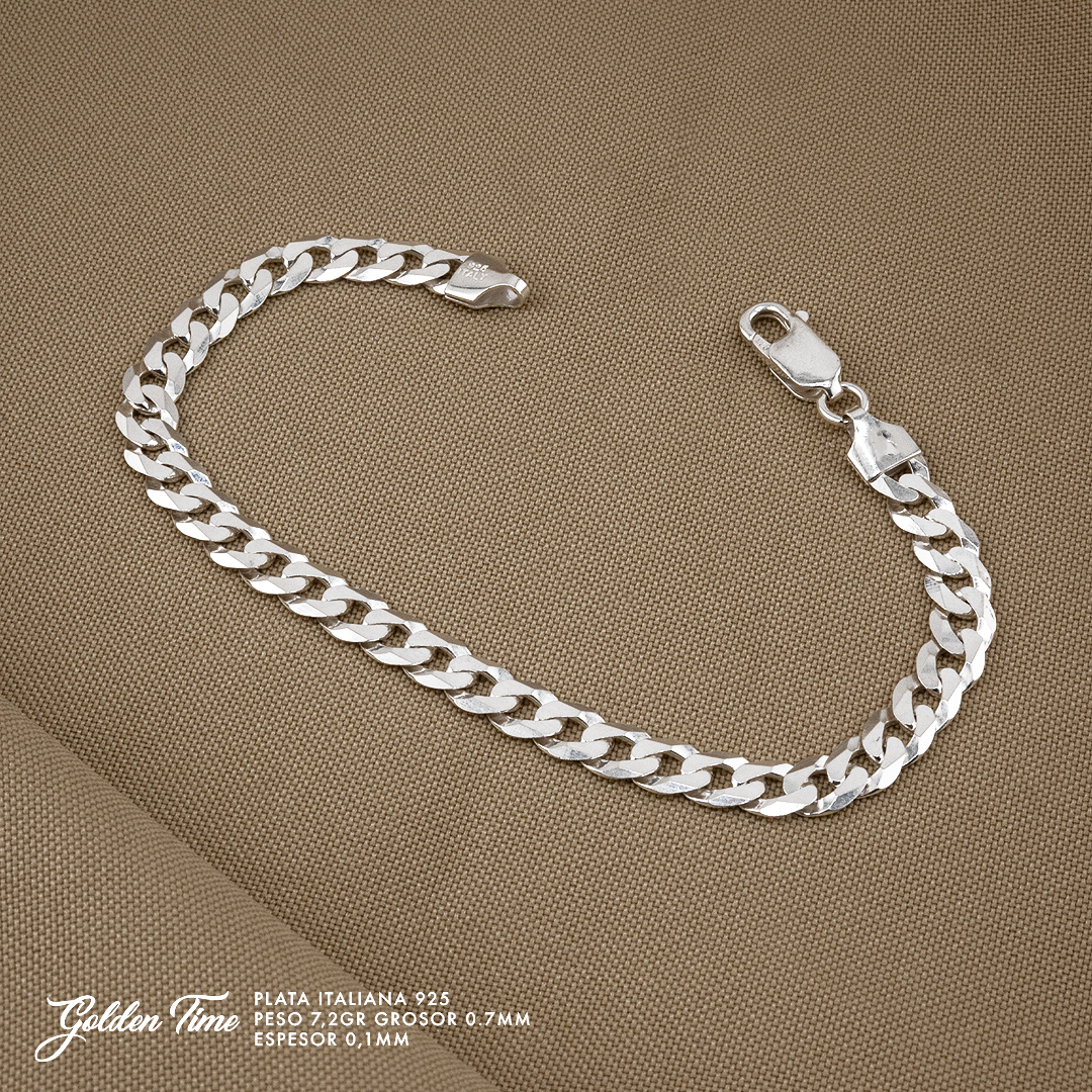 PULSERA CUBANA PESO 7,2 GR GROSOR 0,7 MM