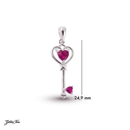 DIJE LLAVE CORAZÓN PASIÓN