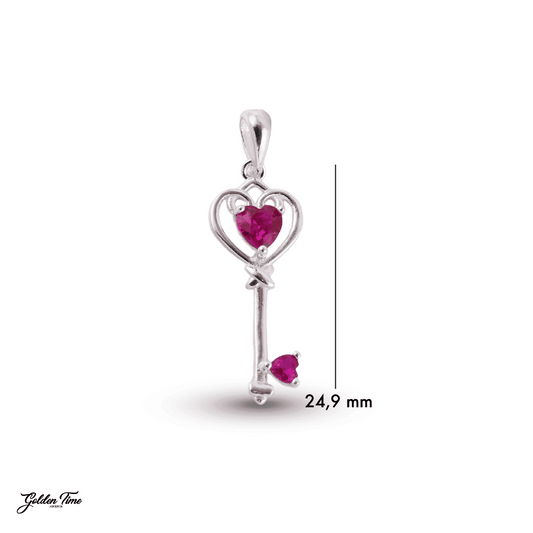 DIJE LLAVE CORAZÓN PASIÓN