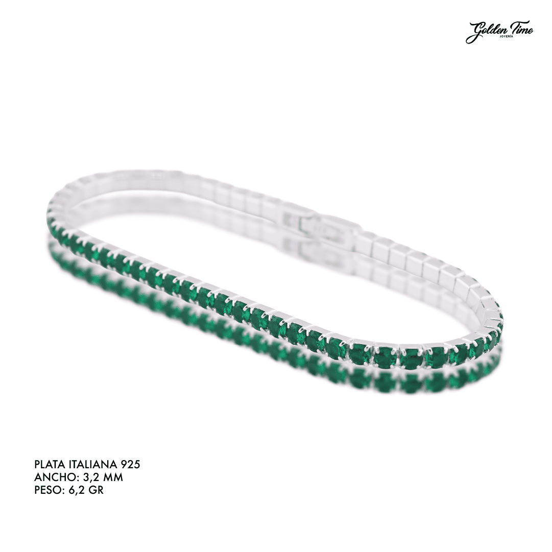 PULSERA TENNIS VIBRANT GREEN