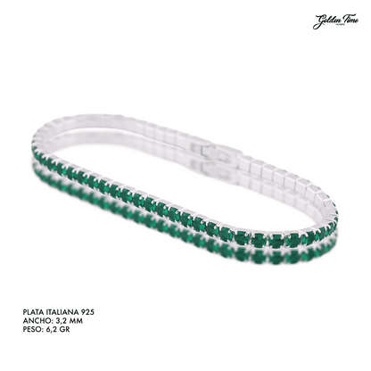 PULSERA TENNIS VIBRANT GREEN