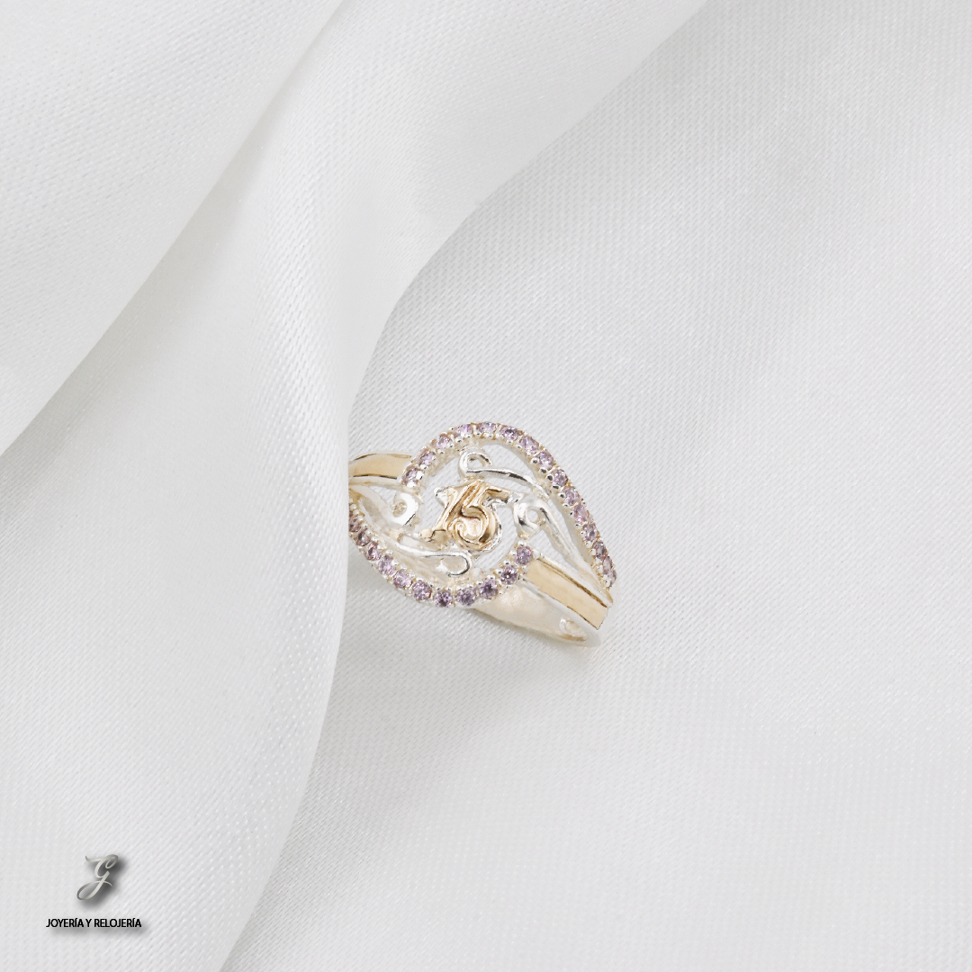 ANILLO DE XV AÑOS ESPIRAL DE VIDA 15