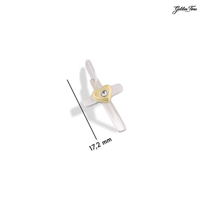 DIJE CRUZ CORAZÓN ETERNO