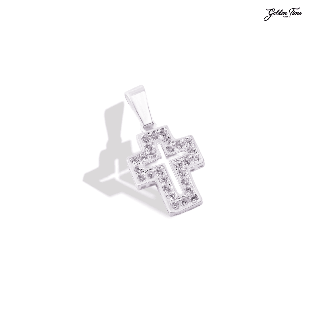 DIJE CRUZ CENTRO DE CRISTAL