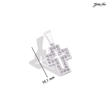 DIJE CRUZ CENTRO DE CRISTAL