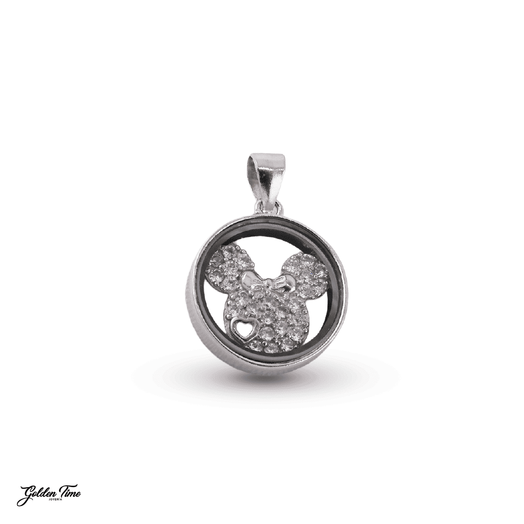 DIJE CÁPSULA DE BRILLO CON LLAVE DEL CORAZÓN