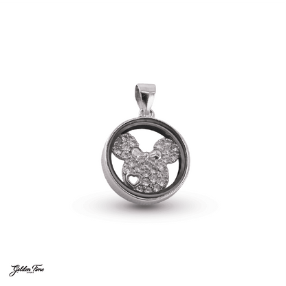 DIJE CÁPSULA DE BRILLO CON LLAVE DEL CORAZÓN