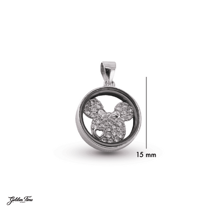DIJE CÁPSULA DE BRILLO CON LLAVE DEL CORAZÓN