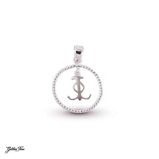 DIJE CÍRCULO CON LOGO ESTILIZADO