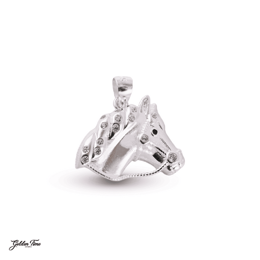 DIJE CORCEL DE PLATA BRILLANTE