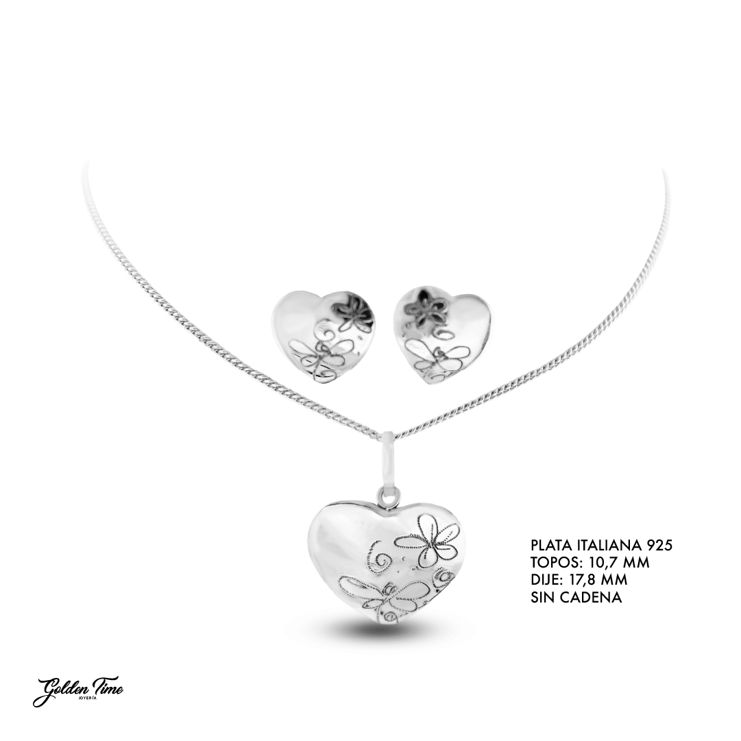 JUEGO CORAZÓN FLORAL