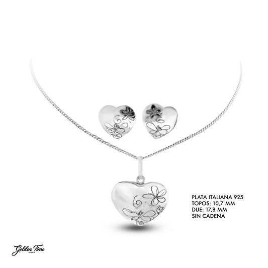 JUEGO CORAZÓN FLORAL