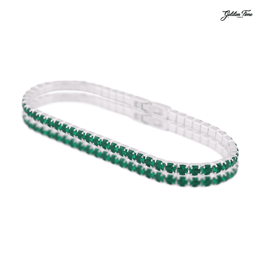 PULSERA TENNIS VIBRANT GREEN