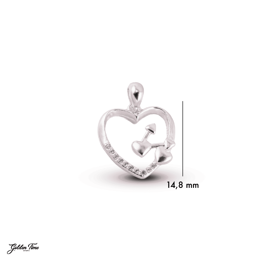 DIJE CORAZÓN "FLECHAZO DE AMOR"