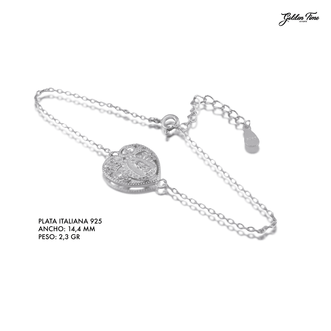 PULSERA GUADALUPE CORAZÓN