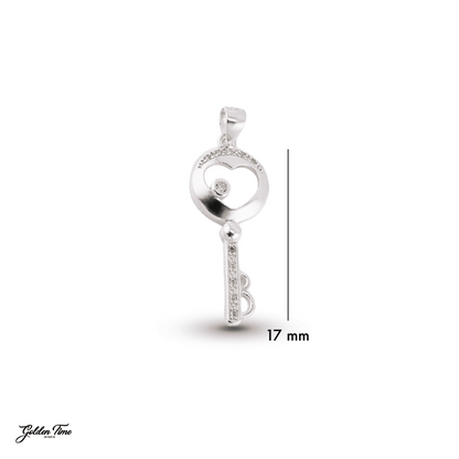DIJE LLAVE CORAZÓN DE LUZ