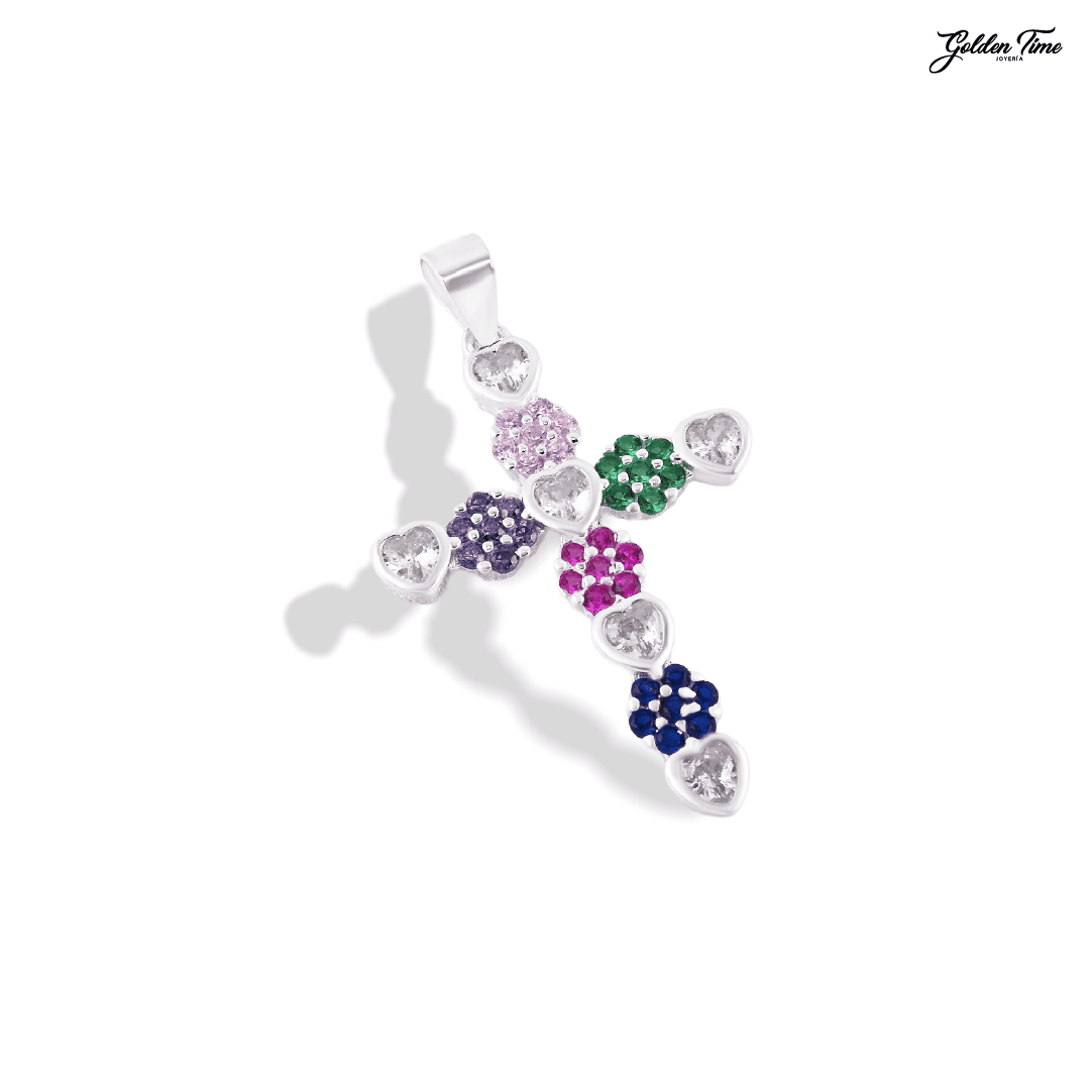 DIJE CRUZ JARDÍN DE AMOR